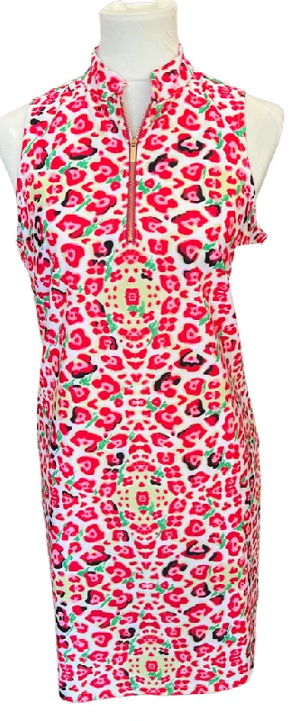 New Spitfire Petite Sleeveless Pink Leopard Print Dress Petite. MSP$175