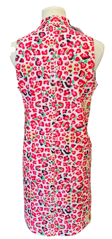 New Spitfire Petite Sleeveless Pink Leopard Print Dress Petite. MSP$175