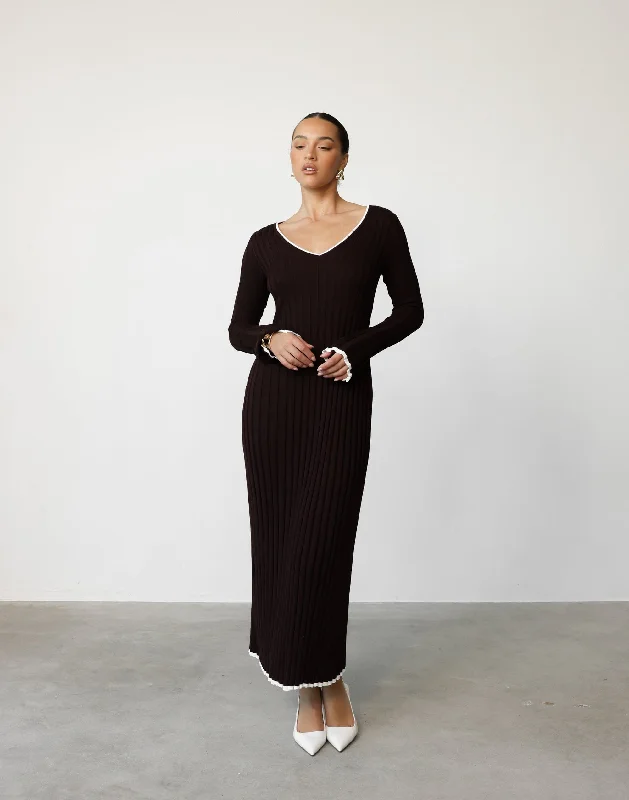 Sloane Maxi Dress (Chocolate)