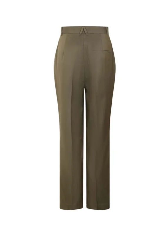 Brooke Tailored Single-Pleat Pant