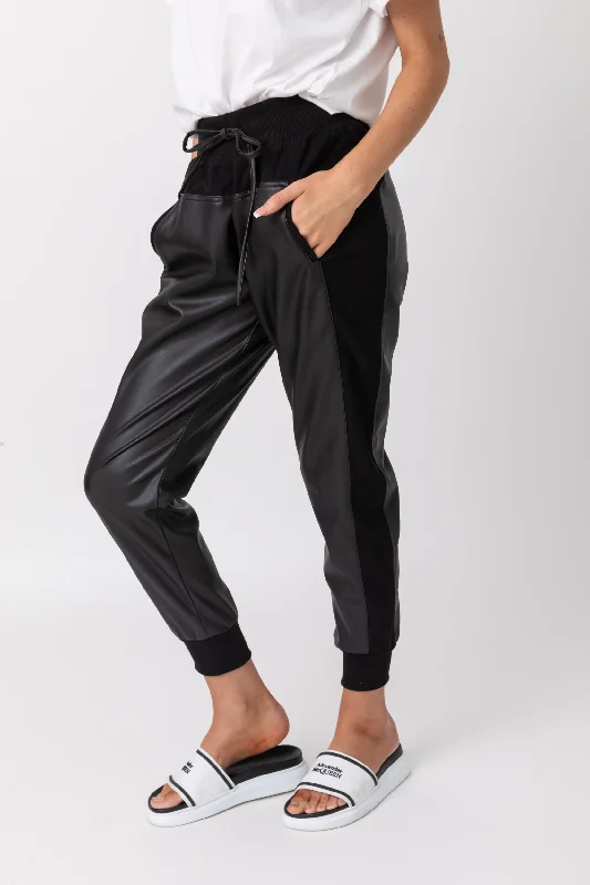 JOEY Pants Vegan Leather Black