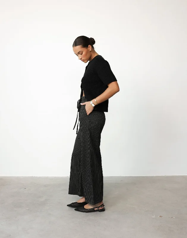 Mason Pants (Black Pinstripe)