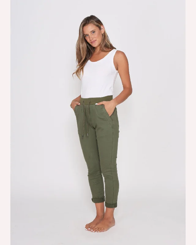 Monaco Jeans Riley Denim Jogger - Khaki