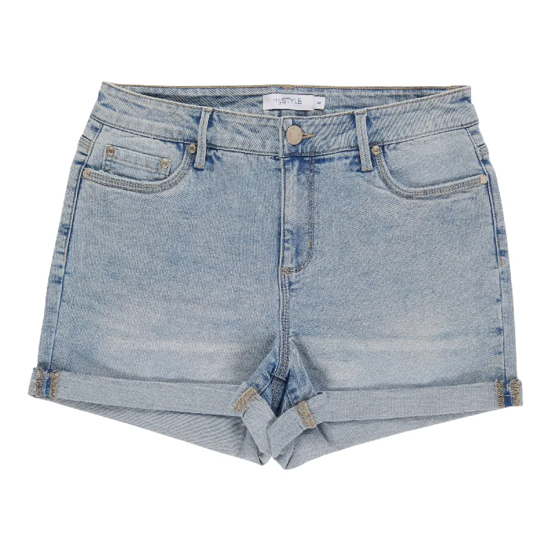 mySTYLE Women's Cuffed Denim Shorts