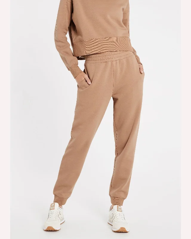 Nimble Forever Fleece Track Pant - Almond