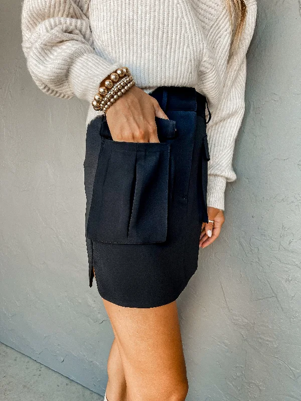 Be The One Front Pocket Cargo Skirt