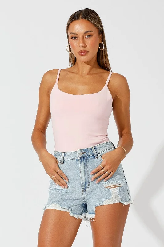 Denim Ripped Denim Shorts