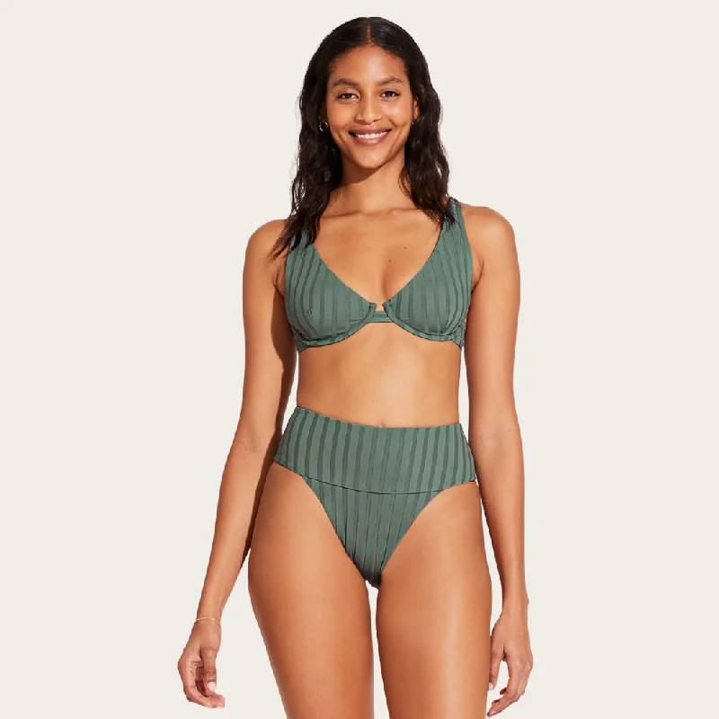 Emmi High Waist Bottom (Aloe Superrib)