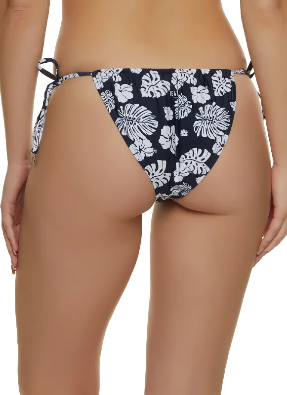 Hibiscus Tie Side Swim Bikini Bottoms