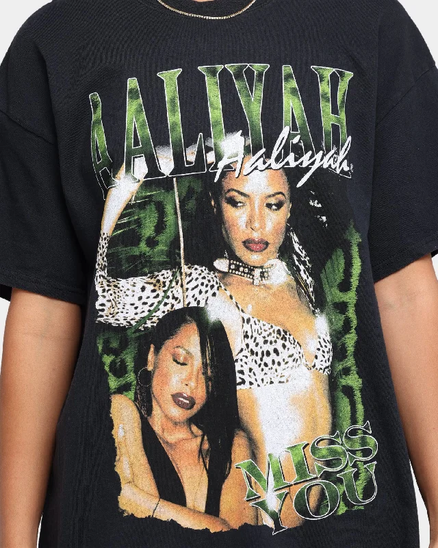 Aaliyah Miss You Vintage T-Shirt Black Wash