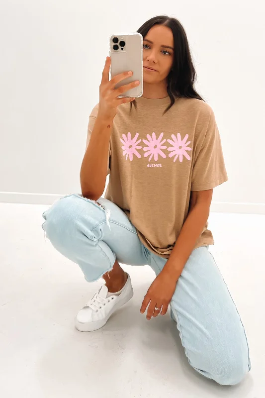 Adi Slay Hemp Oversized T-Shirt Tan