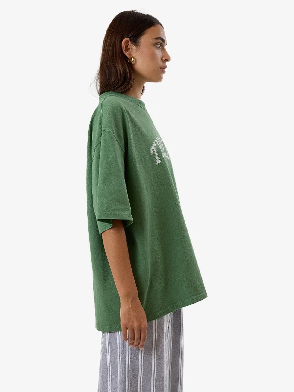 Hard Knocks Oversized Tee - Elm Green