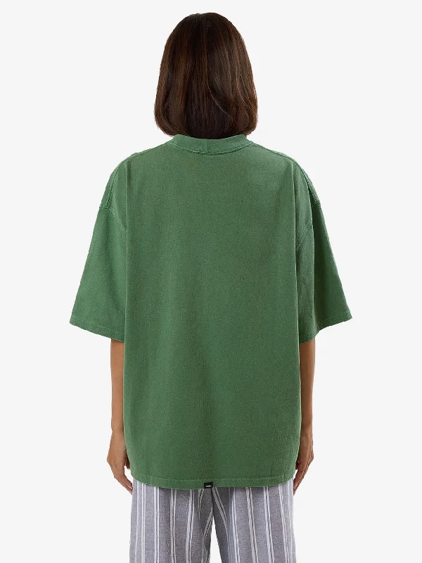 Hard Knocks Oversized Tee - Elm Green