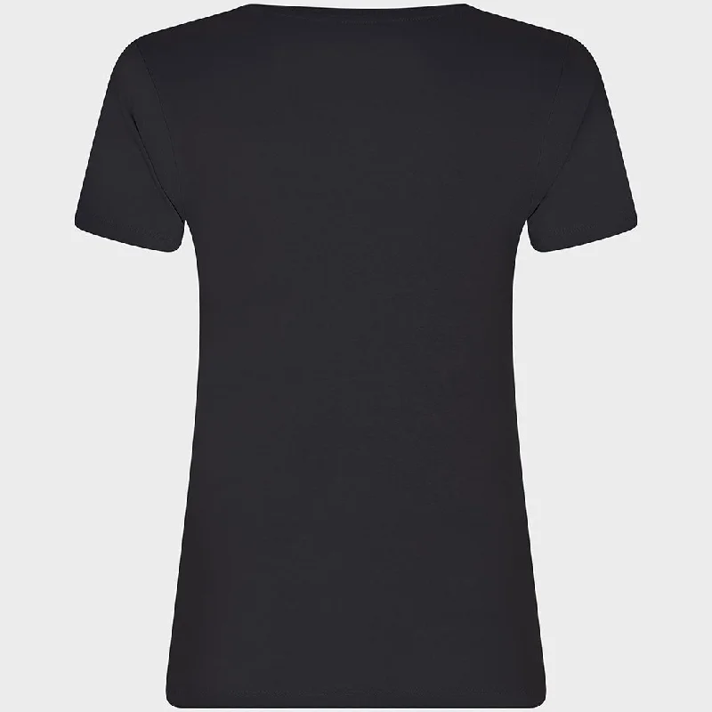 Ladies Black V Neck T-Shirt