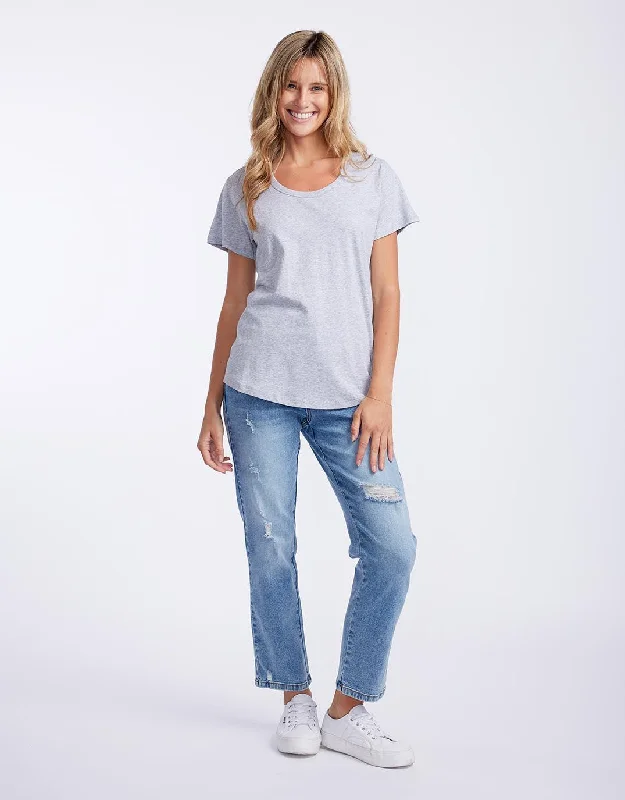 Original Round Neck T-Shirt - Grey Marle