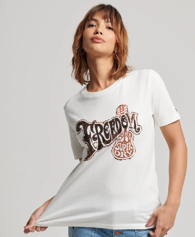 Vintage Embellished T-Shirt | New Chalk