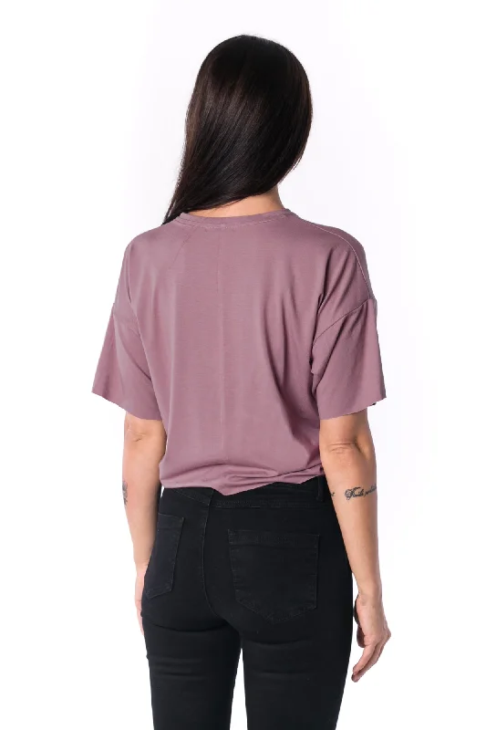 Woman Panelled Oversized Cropped Tee 17 // oldpink