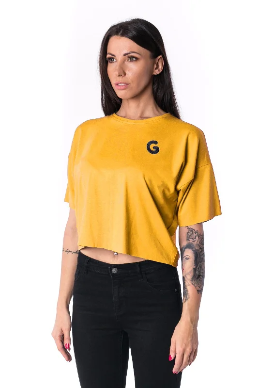 TheG Woman Panelled Oversize Crop Tee 17 // yellow