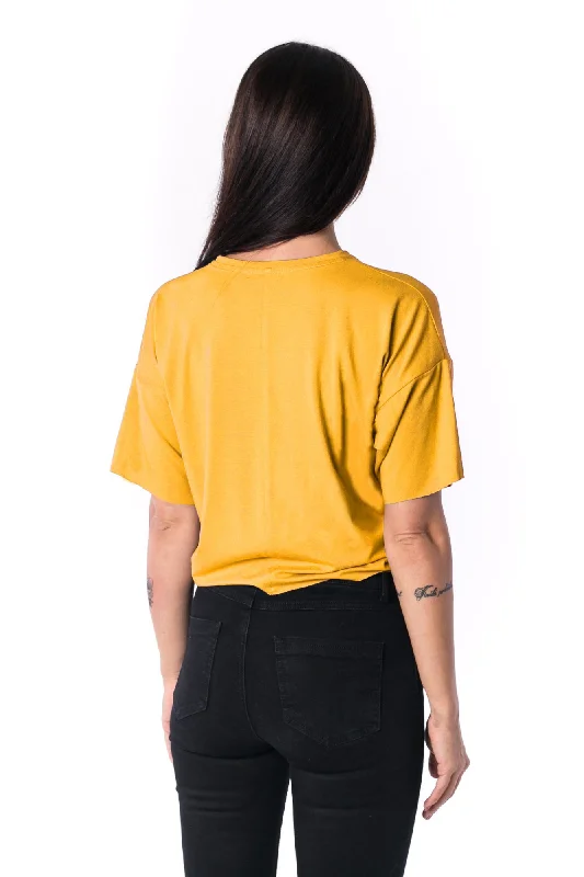 TheG Woman Panelled Oversize Crop Tee 17 // yellow