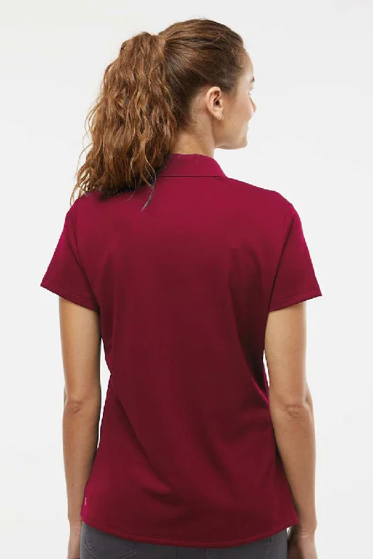 Adidas Womens UV Protection Short Sleeve Polo Shirt - Collegiate Burgundy - NEW