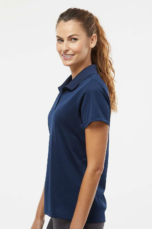 Adidas Womens UV Protection Short Sleeve Polo Shirt - Collegiate Navy Blue - NEW