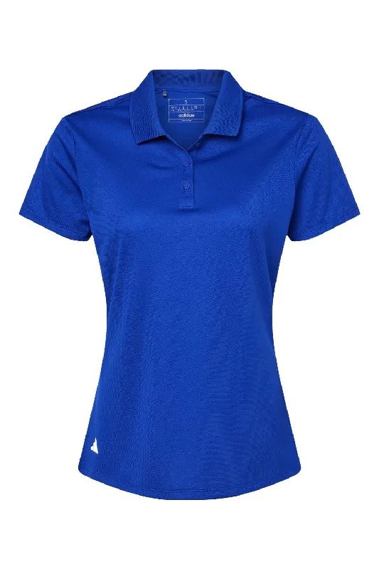 Adidas Womens UV Protection Short Sleeve Polo Shirt - Collegiate Royal Blue - NEW