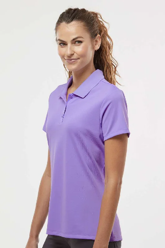 Adidas Womens UV Protection Short Sleeve Polo Shirt - Light Flash Purple - NEW