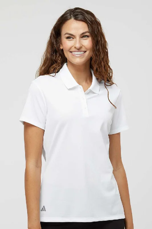 Adidas Womens UV Protection Short Sleeve Polo Shirt - White - NEW