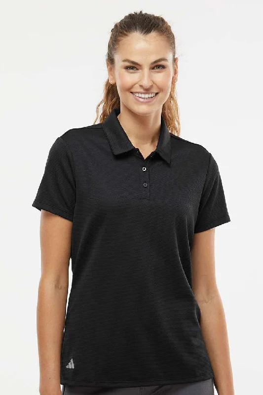 Adidas Womens Micro Pique Short Sleeve Polo Shirt - Black - NEW