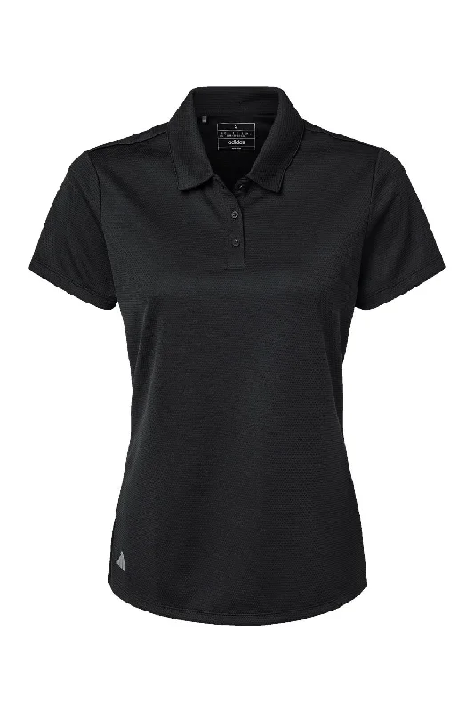 Adidas Womens Micro Pique Short Sleeve Polo Shirt - Black - NEW