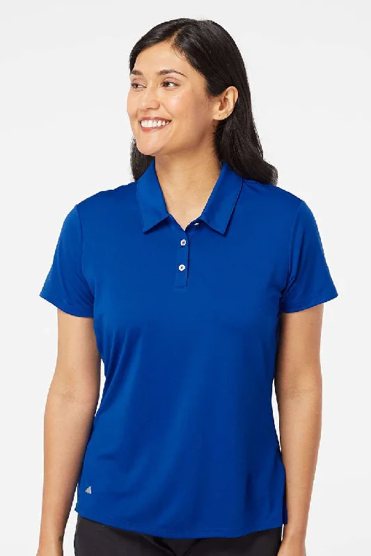 Adidas Womens Performance UPF 50+ Short Sleeve Polo Shirt - Collegiate Royal Blue - NEW