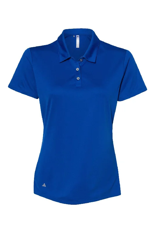 Adidas Womens Performance UPF 50+ Short Sleeve Polo Shirt - Collegiate Royal Blue - NEW