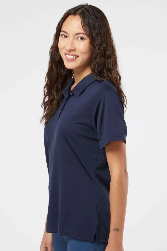 Adidas Womens Performance UPF 50+ Short Sleeve Polo Shirt - Navy Blue - NEW