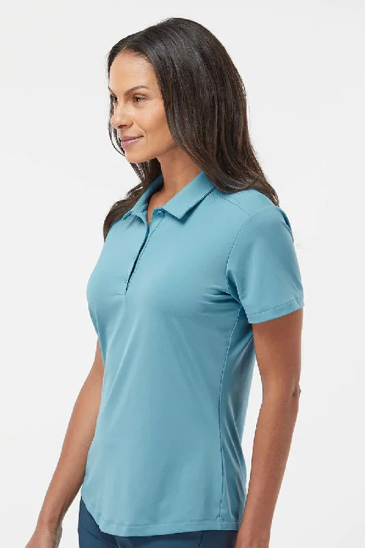 Adidas Womens Ultimate Moisture Wicking Short Sleeve Polo Shirt - Hazy Blue - NEW