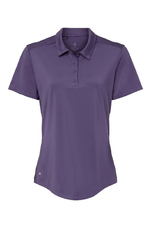 Adidas Womens Ultimate Moisture Wicking Short Sleeve Polo Shirt - Tech Purple - NEW