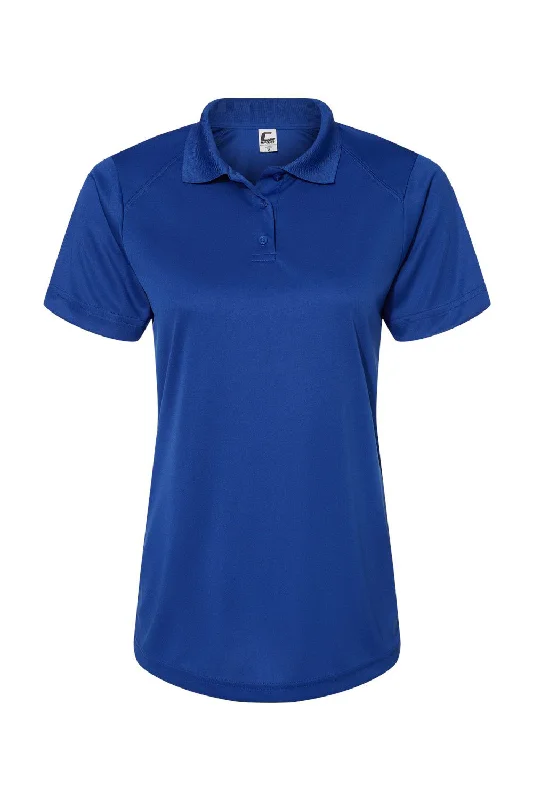 C2 Sport Womens Moisture Wicking Short Sleeve Polo Shirt - Royal Blue - NEW