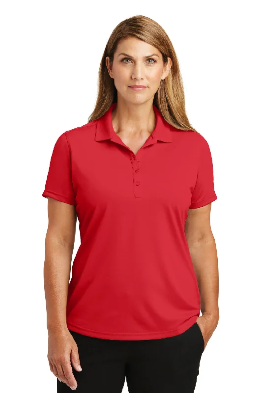 CornerStone Womens Select Moisture Wicking Short Sleeve Polo Shirt - Red