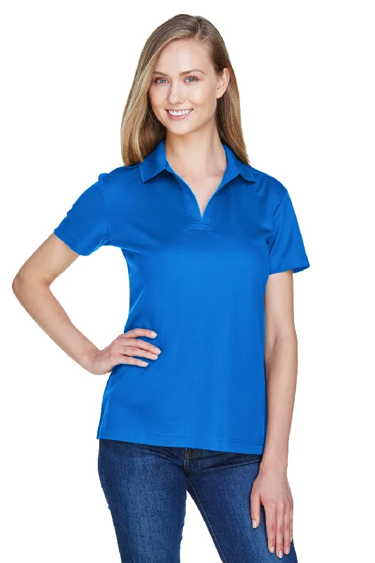 Devon & Jones Womens CrownLux Performance Moisture Wicking Short Sleeve Polo Shirt - French Blue