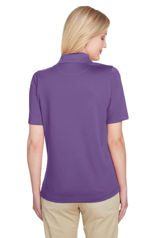 Harriton Womens Advantage Performance Moisture Wicking Short Sleeve Polo Shirt - Team Purple