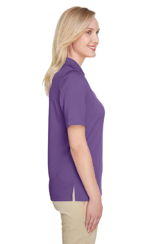 Harriton Womens Advantage Performance Moisture Wicking Short Sleeve Polo Shirt - Team Purple