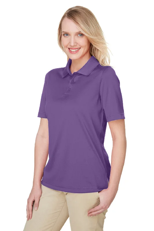 Harriton Womens Advantage Performance Moisture Wicking Short Sleeve Polo Shirt - Team Purple