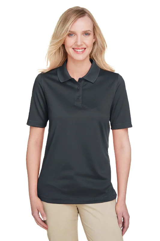 Harriton Womens Advantage Performance Moisture Wicking Short Sleeve Polo Shirt - Dark Charcoal Grey