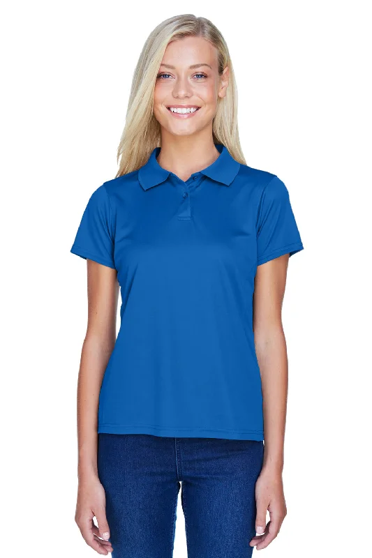 Harriton Womens Polytech Moisture Wicking Short Sleeve Polo Shirt - True Royal Blue