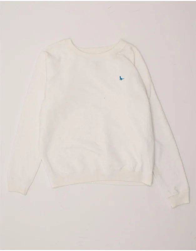 JACK WILLS Womens Sweatshirt Jumper UK 10 Small White Cotton