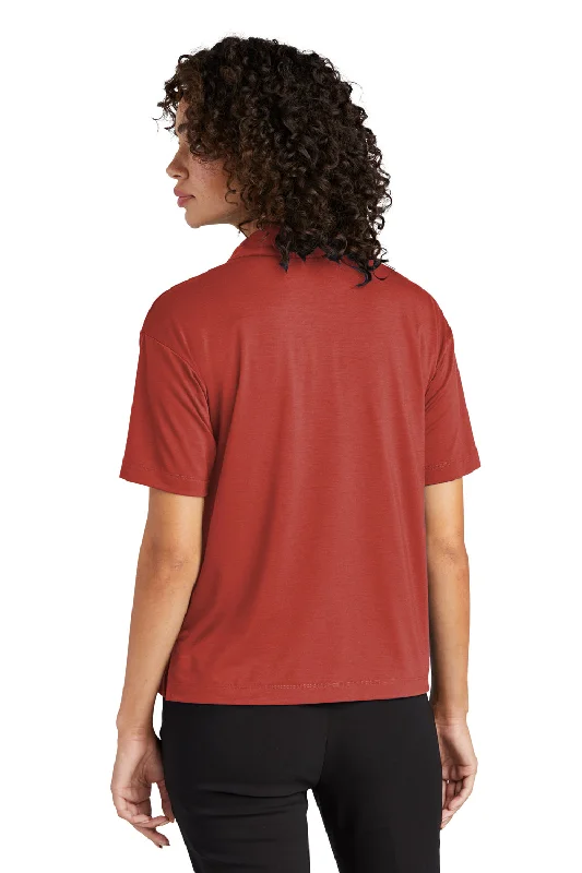 Mercer+Mettle Womens Moisture Wicking Short Sleeve Polo Shirt - Terracotta Red