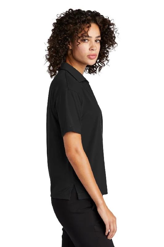 Mercer+Mettle Womens Moisture Wicking Short Sleeve Polo Shirt - Deep Black