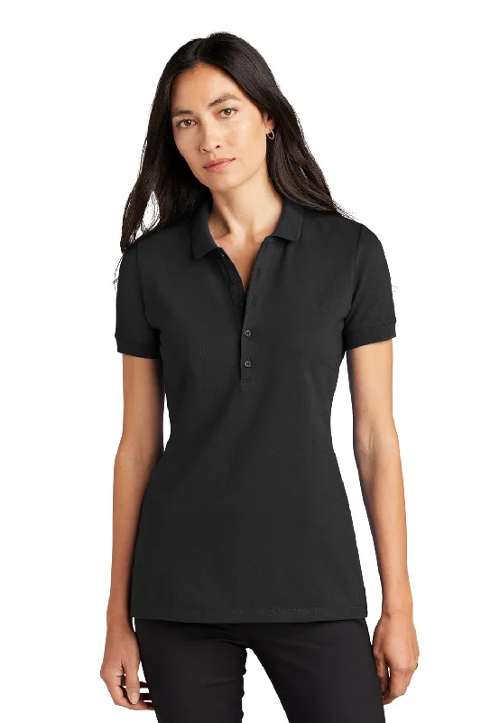 Mercer+Mettle Womens Moisture Wicking Short Sleeve Polo Shirt - Deep Black