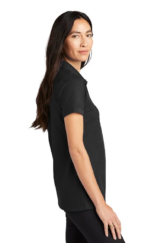 Mercer+Mettle Womens Moisture Wicking Short Sleeve Polo Shirt - Deep Black