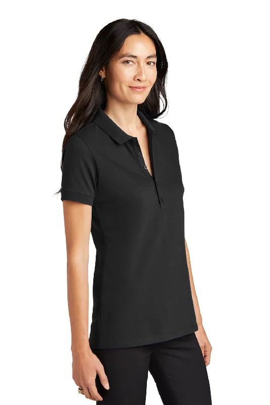 Mercer+Mettle Womens Moisture Wicking Short Sleeve Polo Shirt - Deep Black