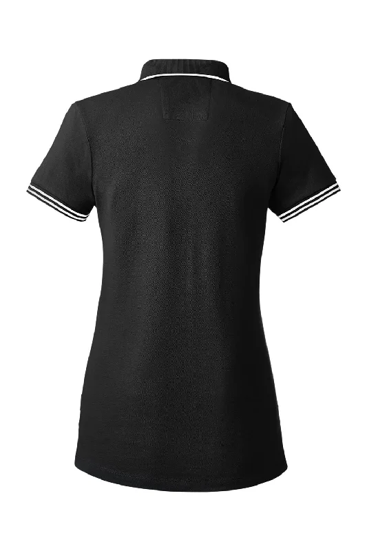 Nautica Womens Desk Short Sleeve Polo Shirt - Black/White